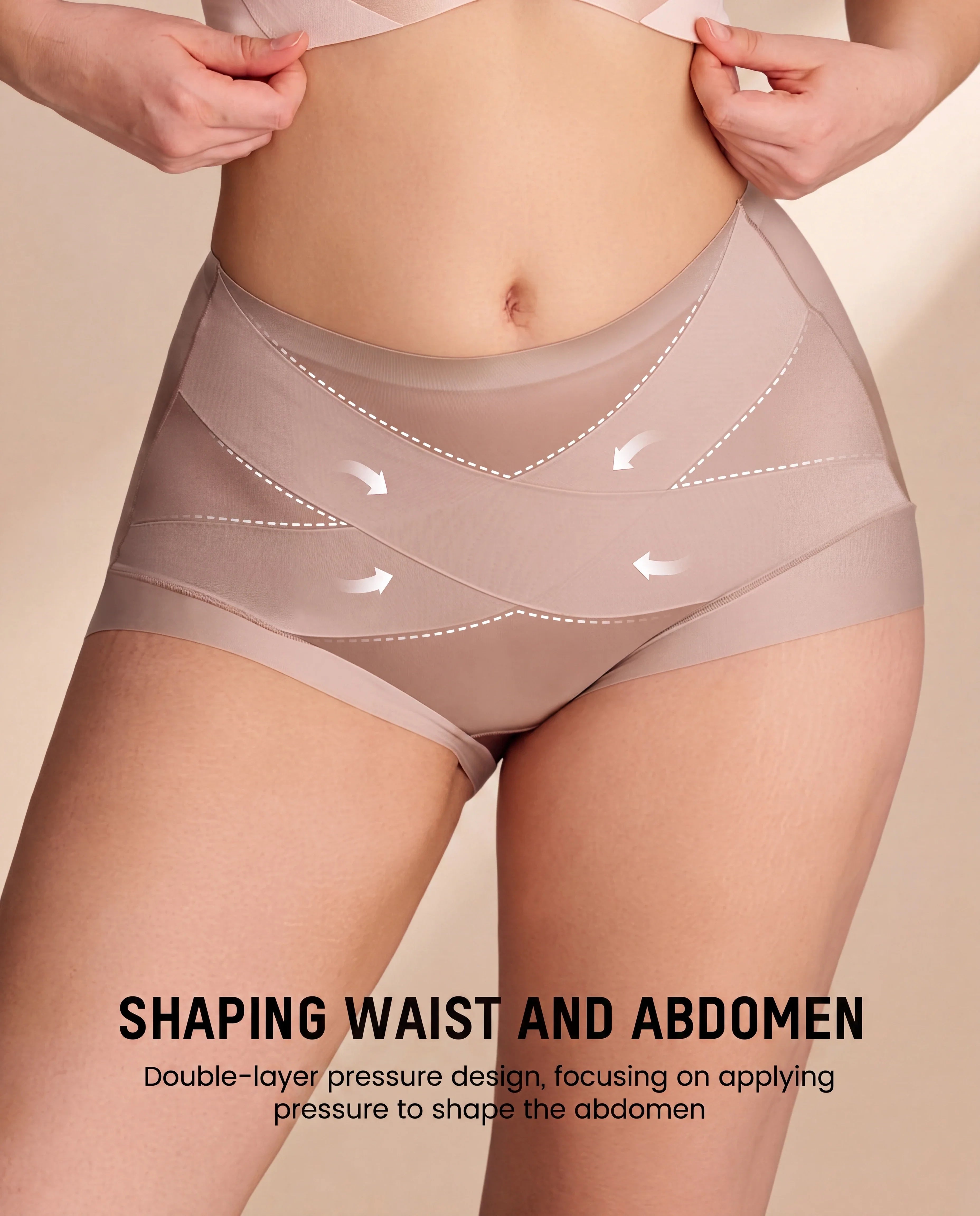 x6 High-Waist Cross-Compression Shaping Panties