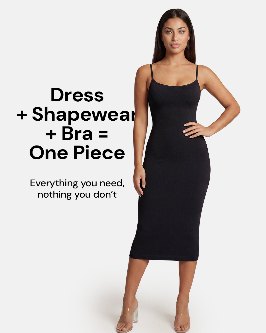 SculptDress™ Seamless V-Neck Midi
