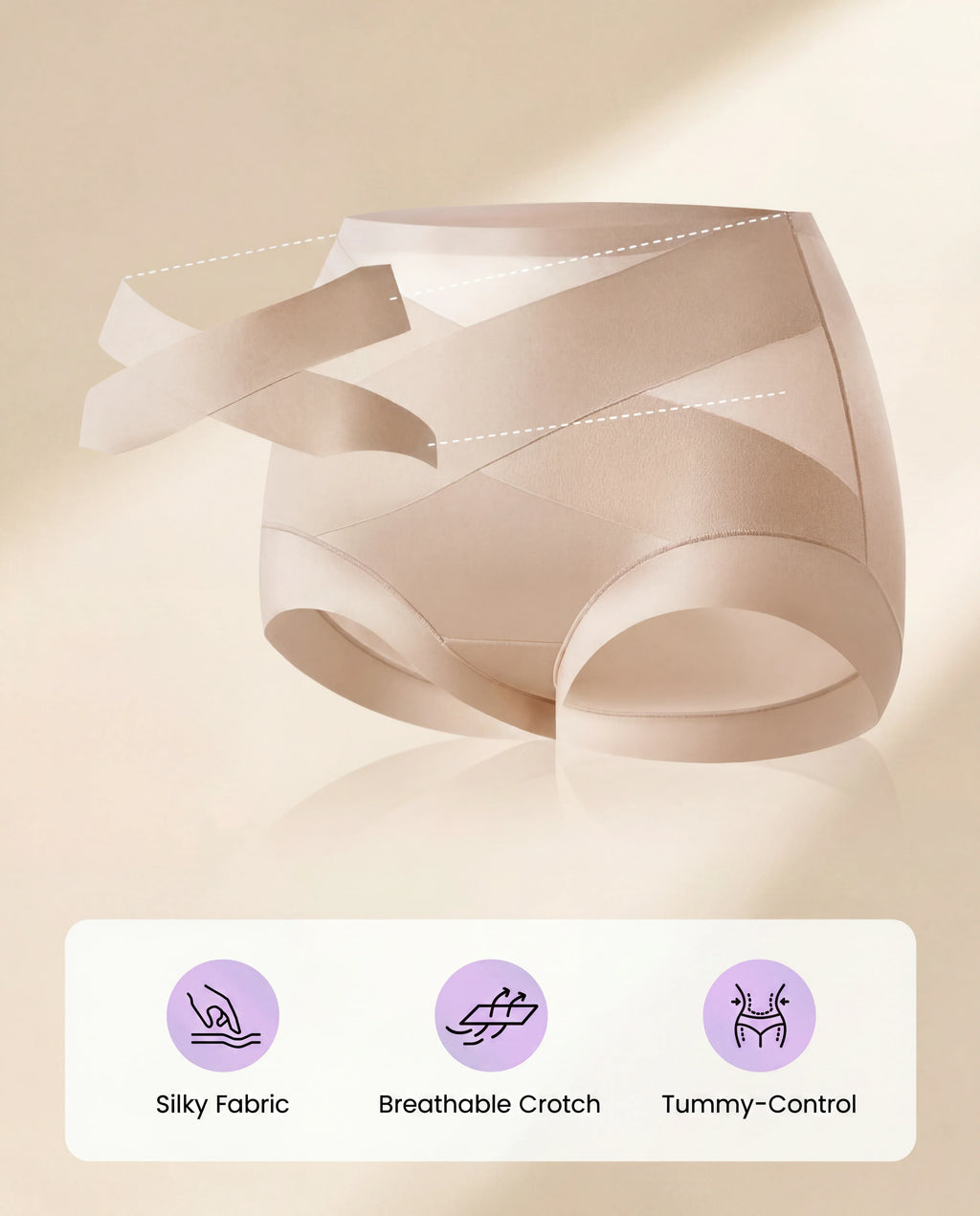 x6 High-Waist Cross-Compression Shaping Panties