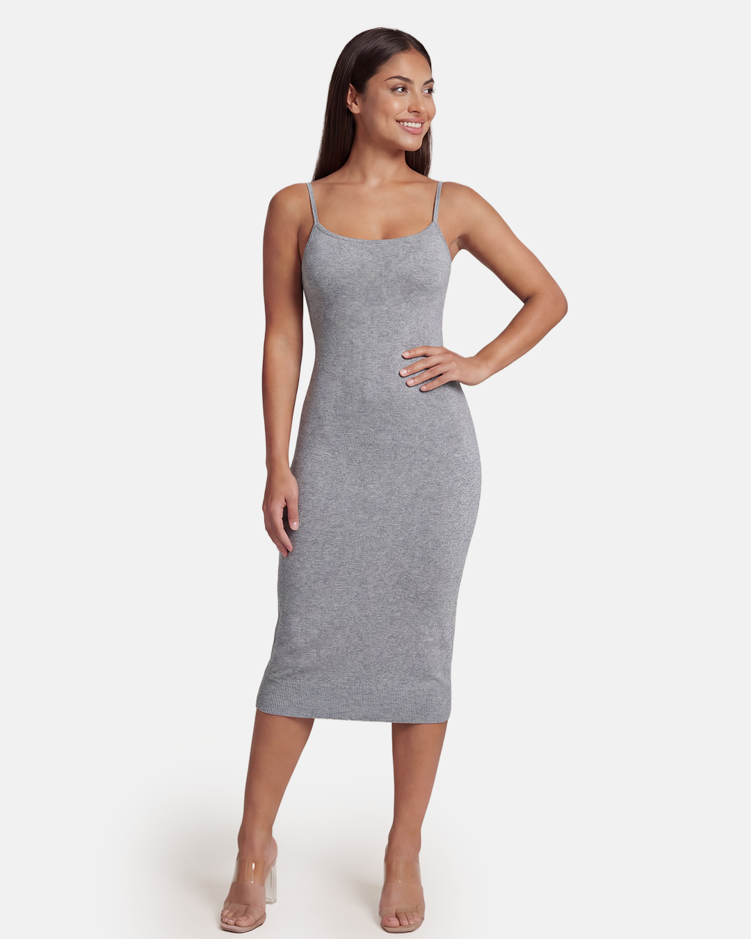 SculptDress™ Seamless V-Neck Midi