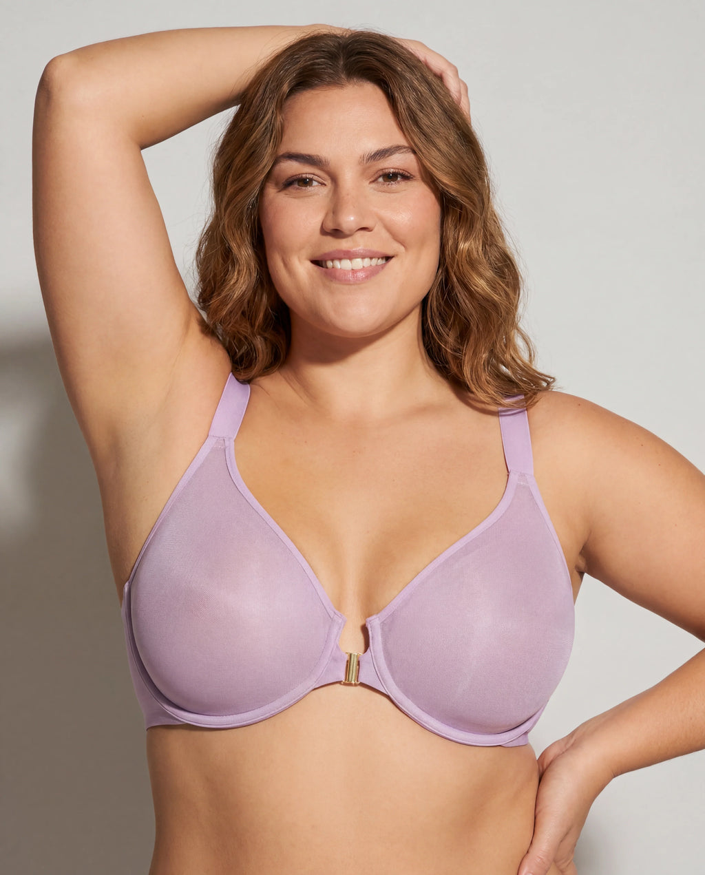 Front-Closure Mesh Support Bra