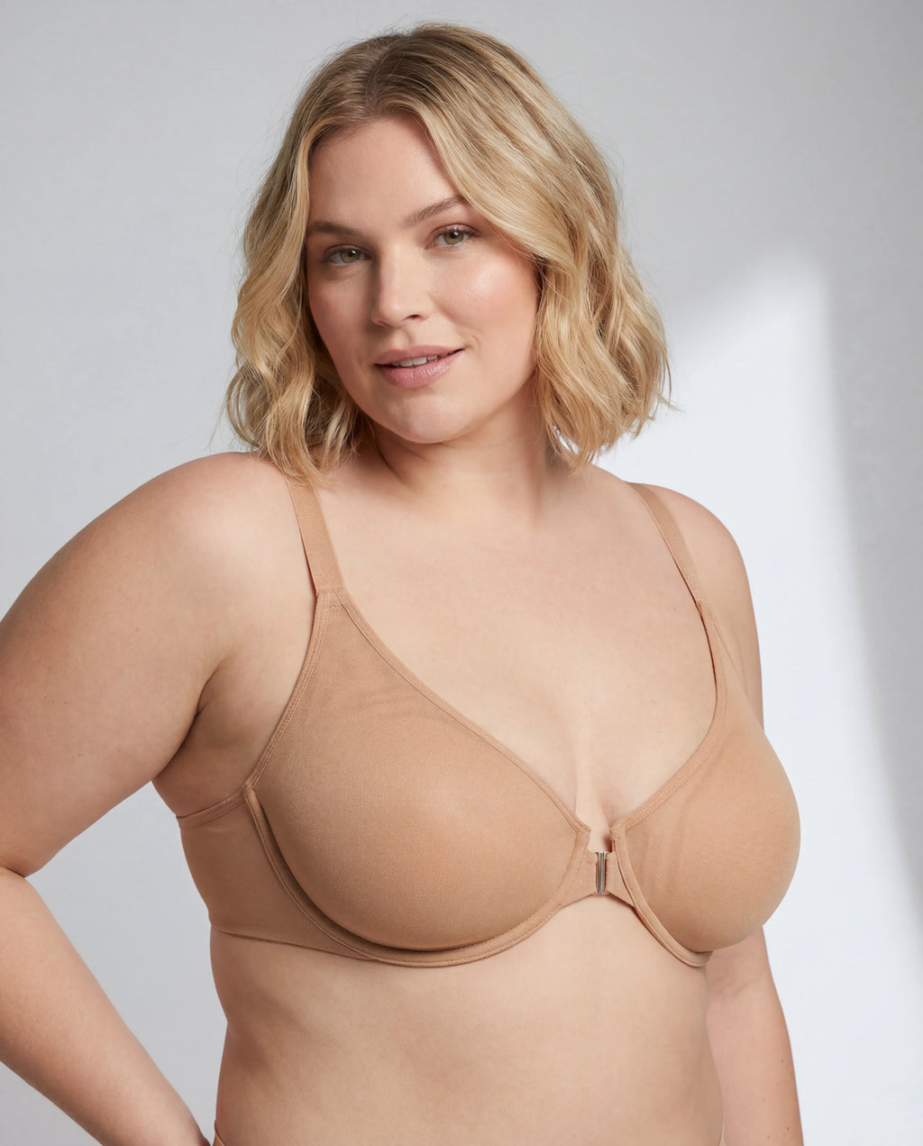 Front-Closure Mesh Support Bra