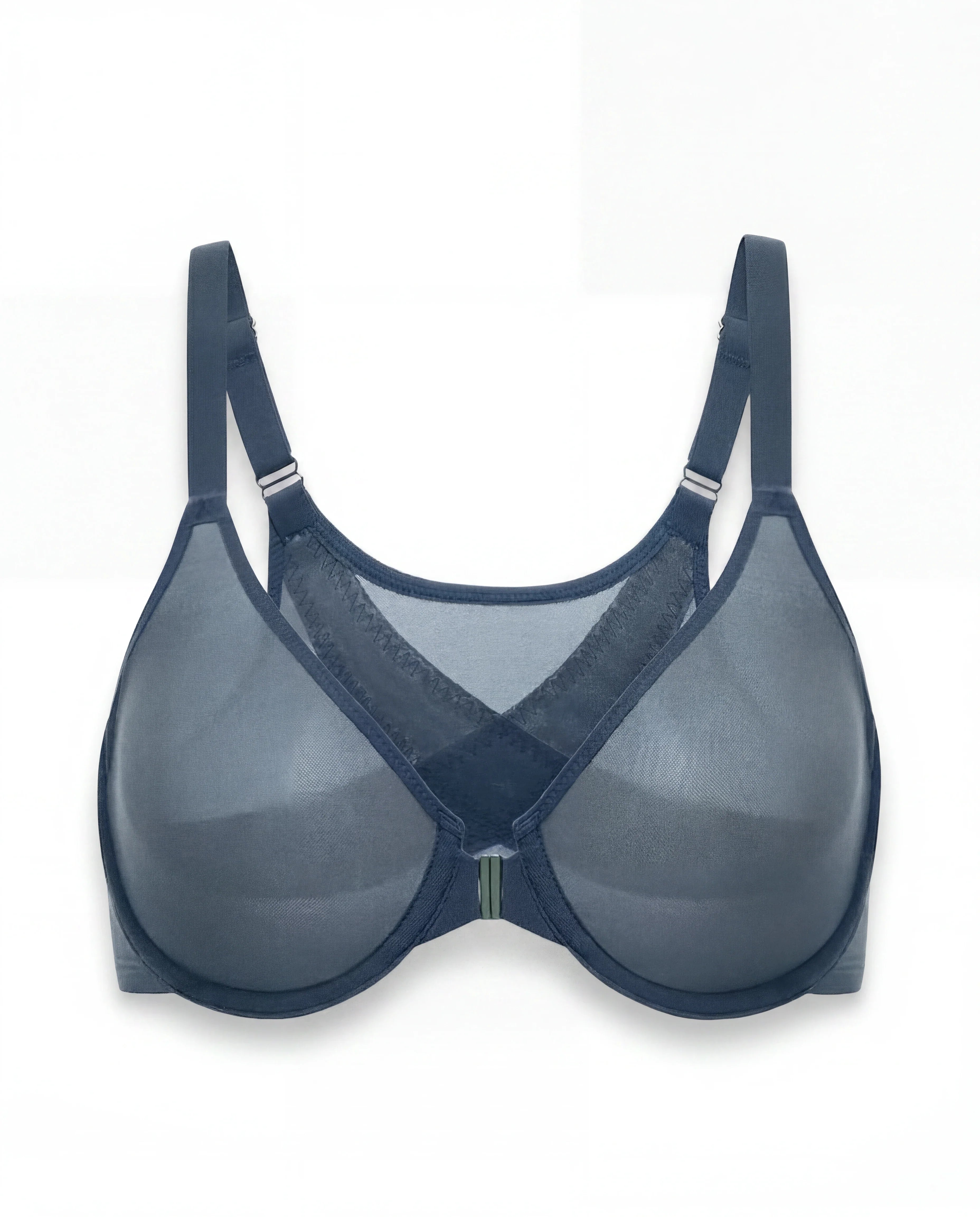 Front-Closure Mesh Support Bra