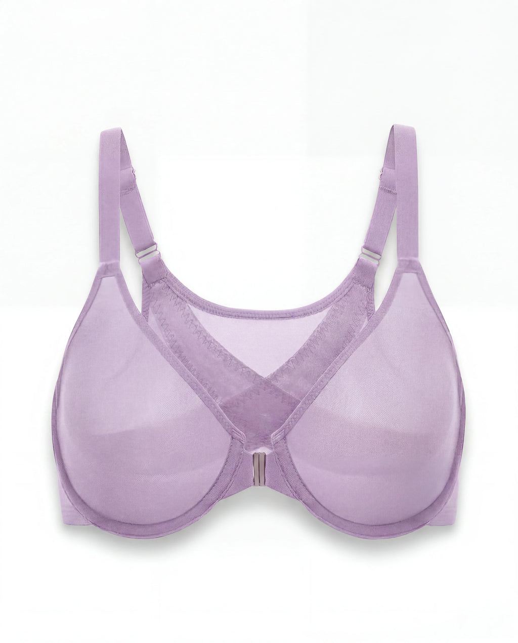 Front-Closure Mesh Support Bra