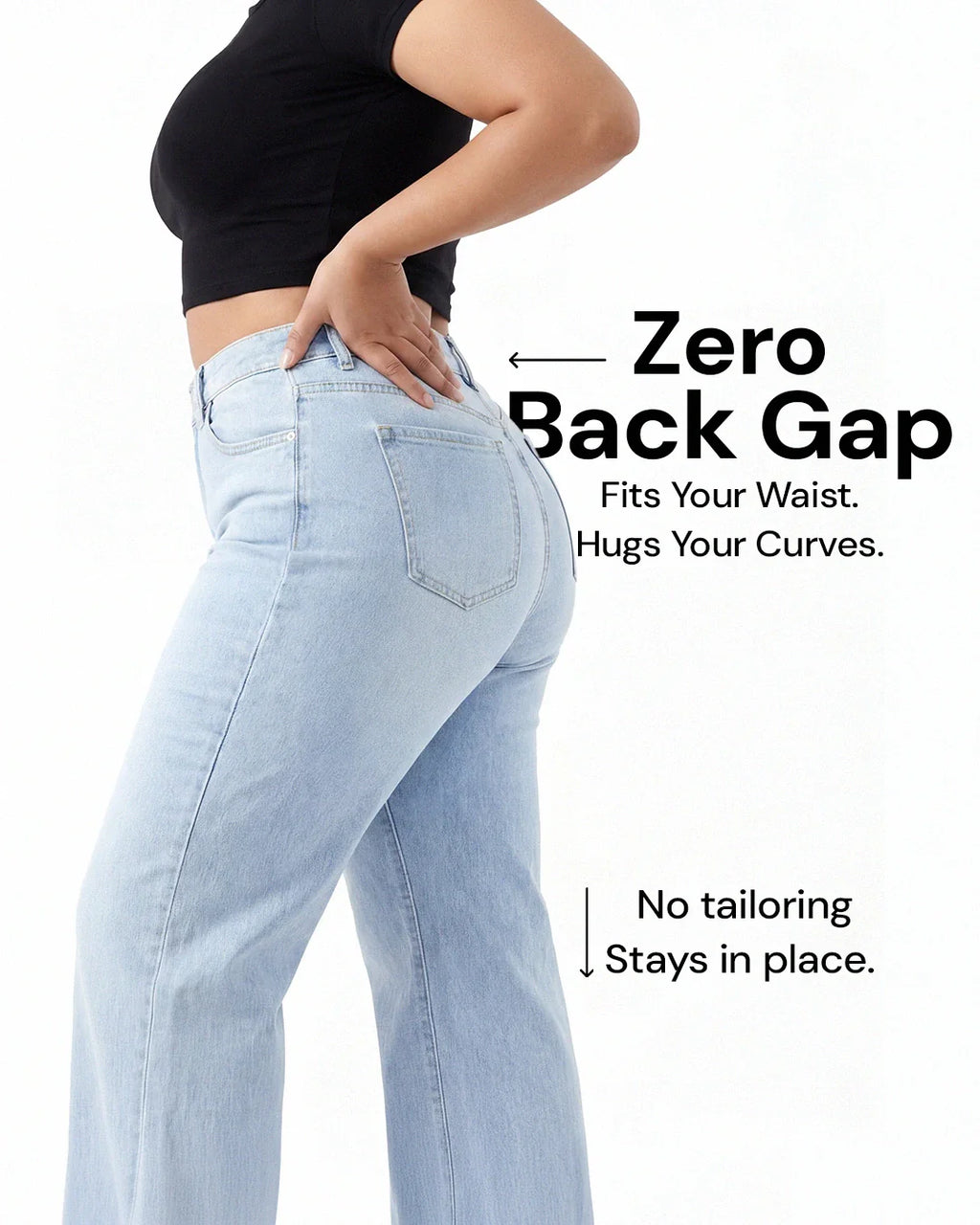 BBL Wide Leg Jeans Mid Rise