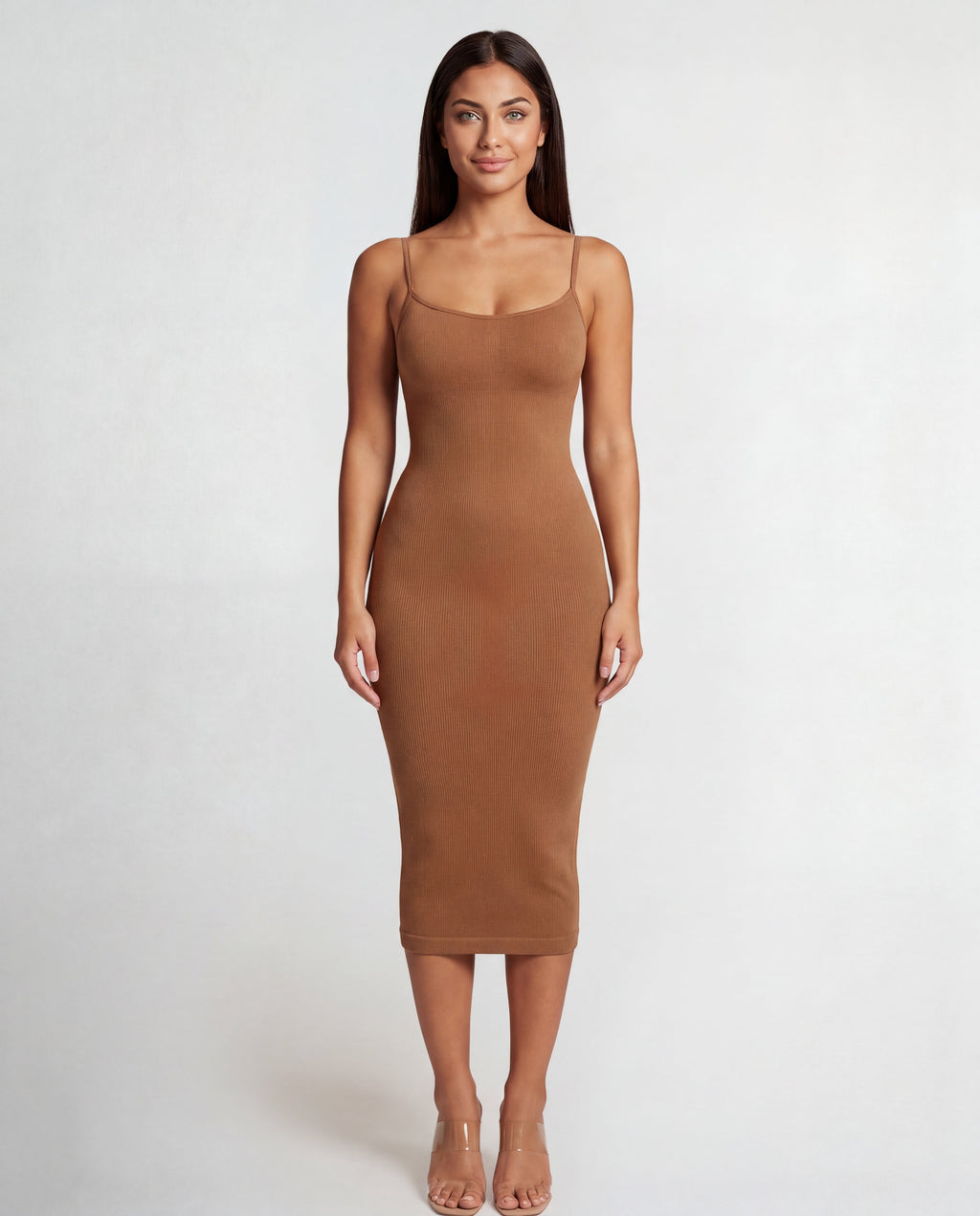 SculptDress™ Seamless V-Neck Midi