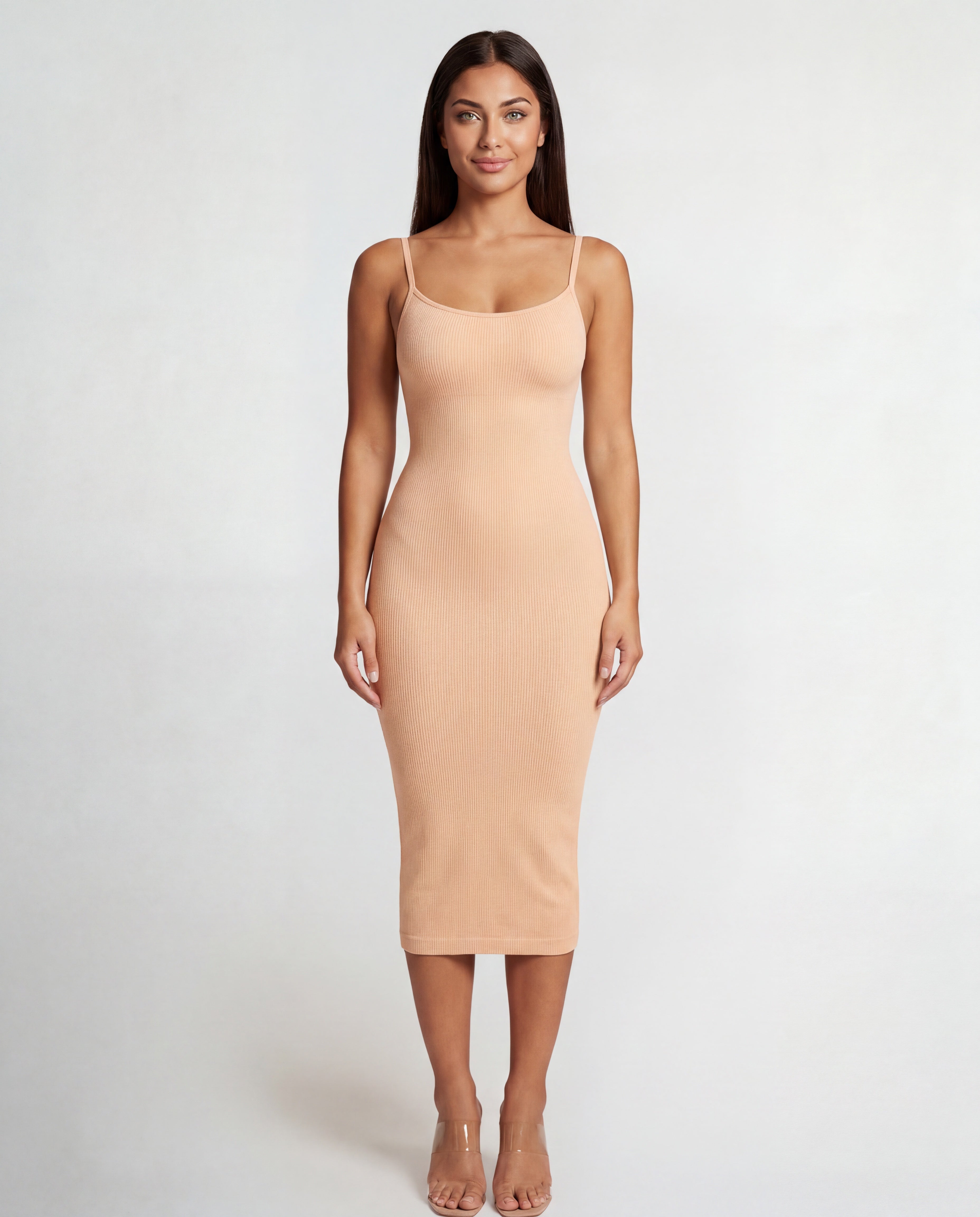 SculptDress™ Seamless V-Neck Midi