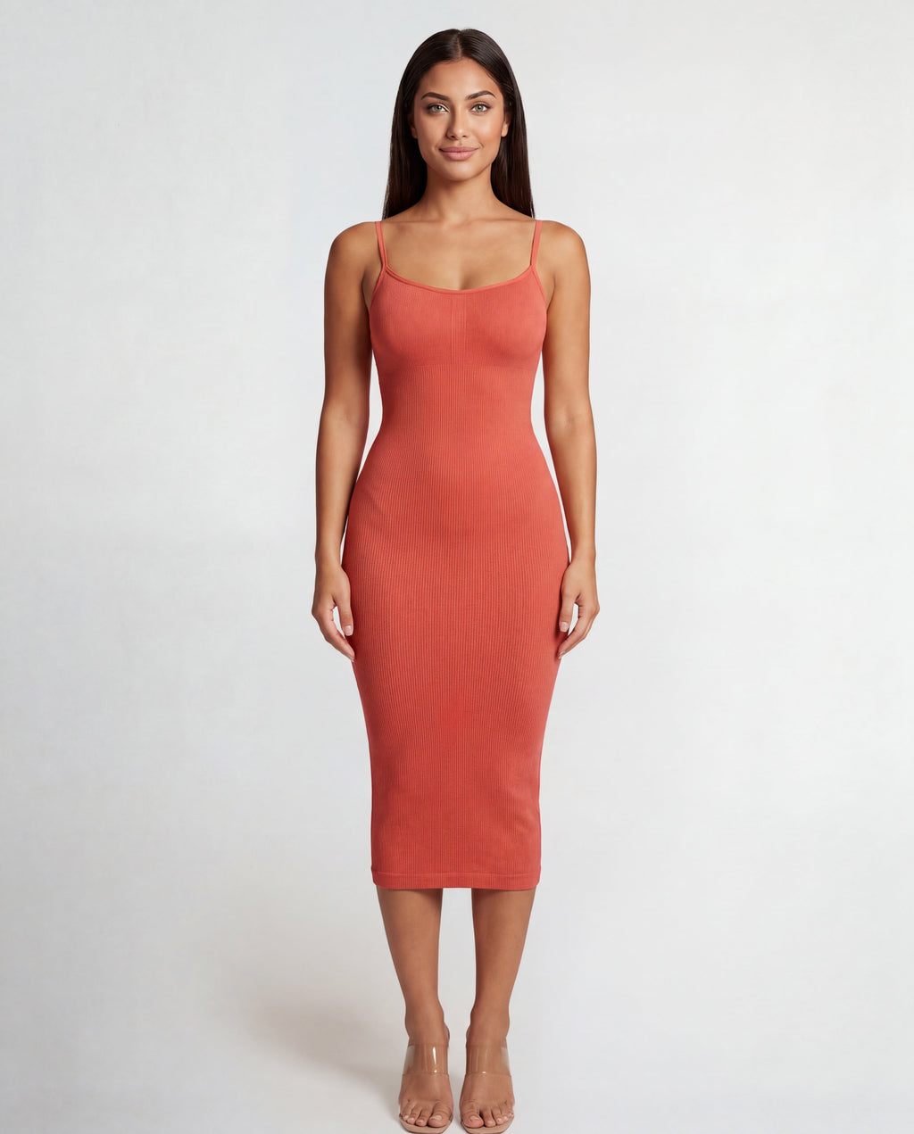 SculptDress™ Seamless V-Neck Midi