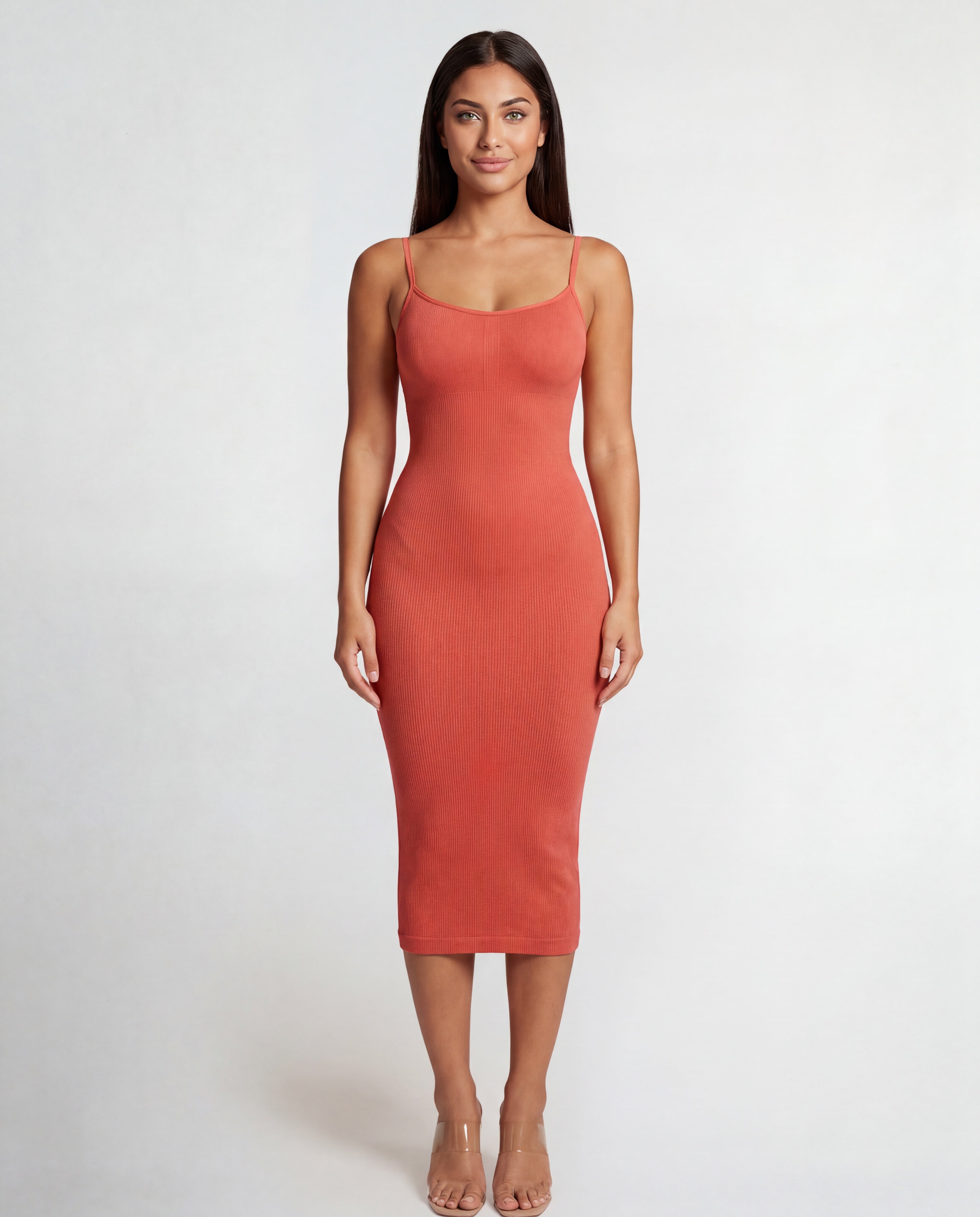 SculptDress™ Seamless V-Neck Midi